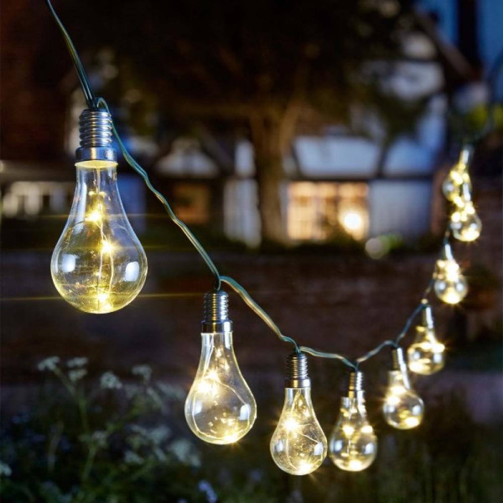 Eureka! Lightbulb Solar Lichterkette - Set mit 10 Glühbirnen